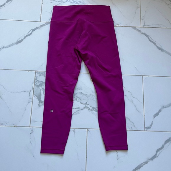 Lululemon Wunder Train HR Tight 25" Everlux Magenta Purple sz 10 - Picture 8 of 8